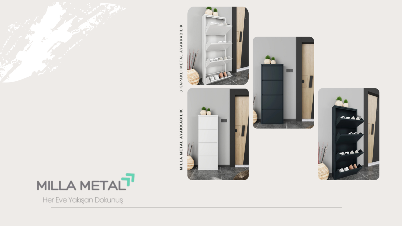 3 Kapaklı Metal Ayakkabılık Moodboard